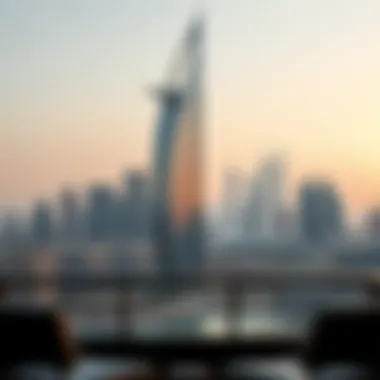 Al Diwan Tower and Dubai Skyline Stunning view of Al Diwan Tower against Dubai's skyline