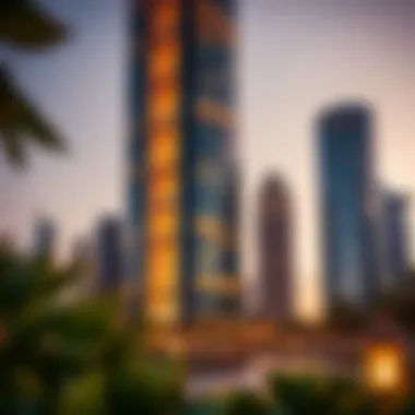 Photographer capturing Al Wasl Tower during golden hour