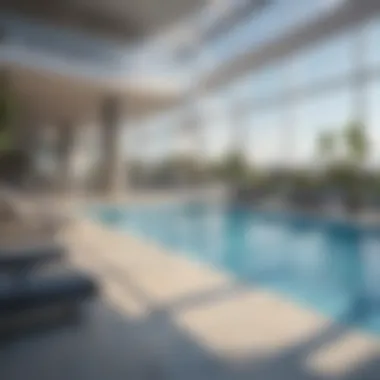 Amenities of Arc Tower C, featuring a modern gym and pool area