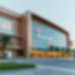 Exterior view of Al Hudaiba Mall showcasing its modern architecture