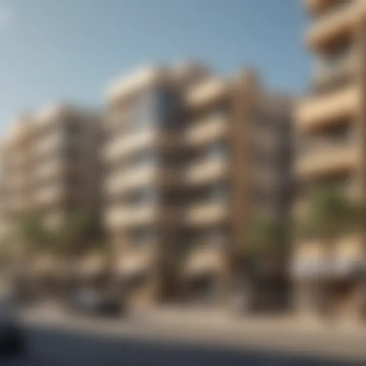 Vibrant neighborhood surrounding Al Yasmeen Building with local amenities