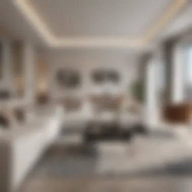 Chic Apartment Interiors in Nad Al Hamar Modern apartment interior design in Nad Al Hamar