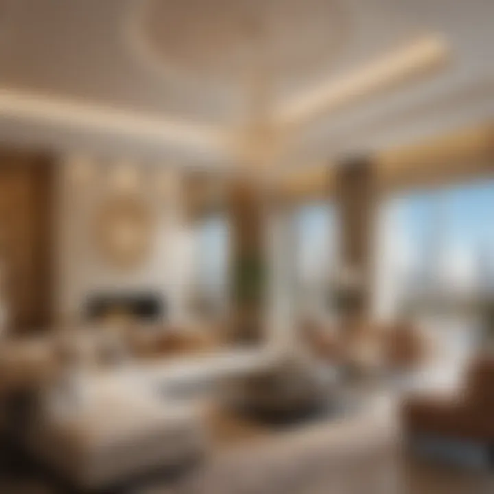 Luxurious living room interior in Burj Al Nahda apartments