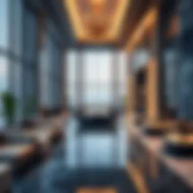 Exclusive high-end amenities in a luxury building