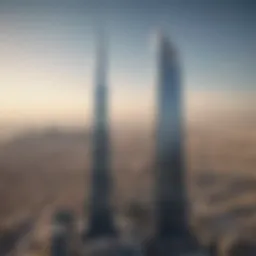 Stunning view of Index Tower towering over Dubai's skyline