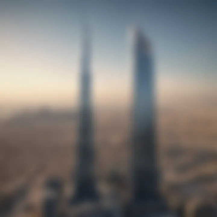 Stunning view of Index Tower towering over Dubai's skyline