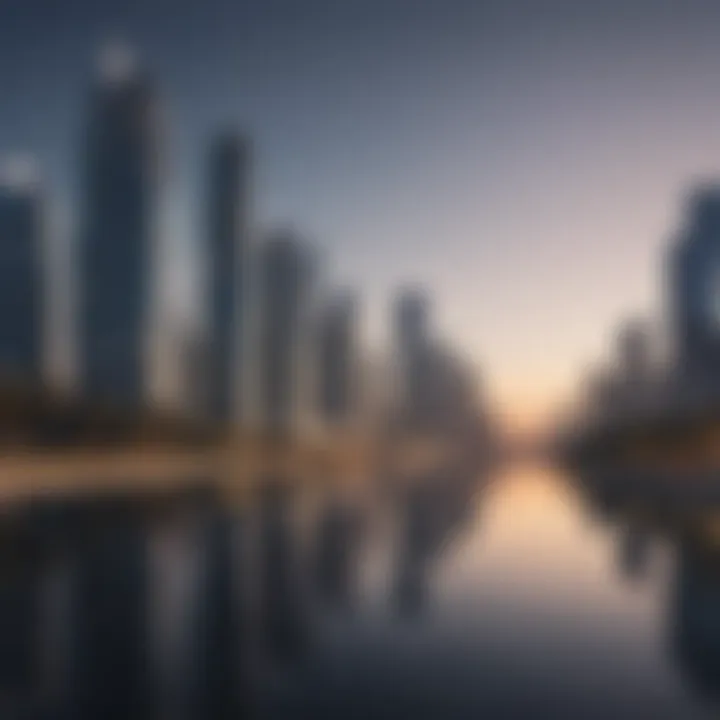 View of Jumeirah Lake Towers skyline