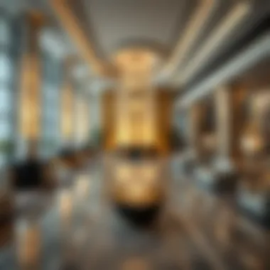 Elegant Lobby of The Address Dubai Creek Harbour Luxurious lobby area showcasing modern design elements