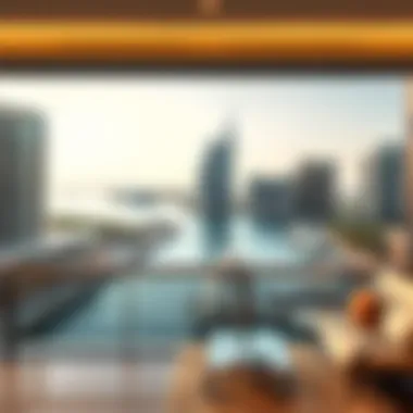 Stunning Waterfront View of The Address Dubai Creek Harbour Panoramic view of The Address Dubai Creek Harbour overlooking the waterfront