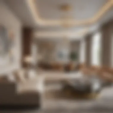 Luxurious Decor in Park Hotel Apartments Luxurious interior of a park hotel apartment in Dubai
