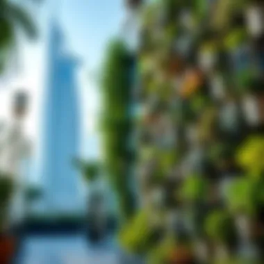 Innovative Vertical Garden An innovative vertical garden demonstrating sustainability.