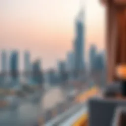 Stunning view of Jumeirah Living Business Bay skyline