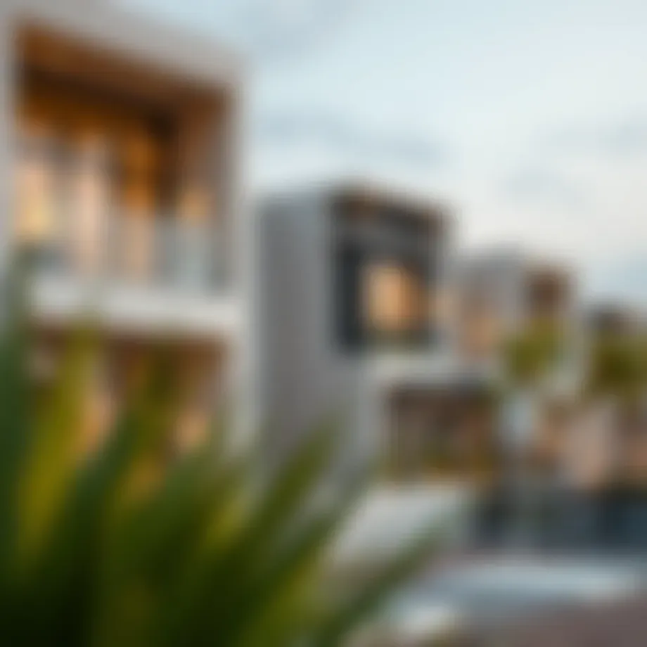 Modern architectural design of homes in Ketura Dubai