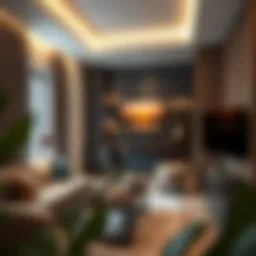 Stylish studio interior showcasing modern design