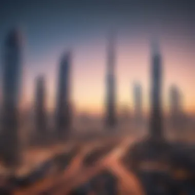 A stunning skyline view of Dubai featuring modern apartment buildings