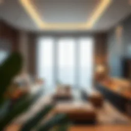Luxurious living room design at Vida Residence, showcasing modern elegance and comfort.